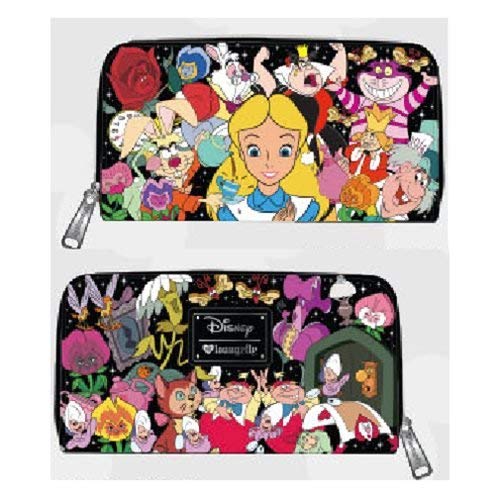 Alice in Wonderland and Friends Zip Around Wallet by Loungefly x Disney