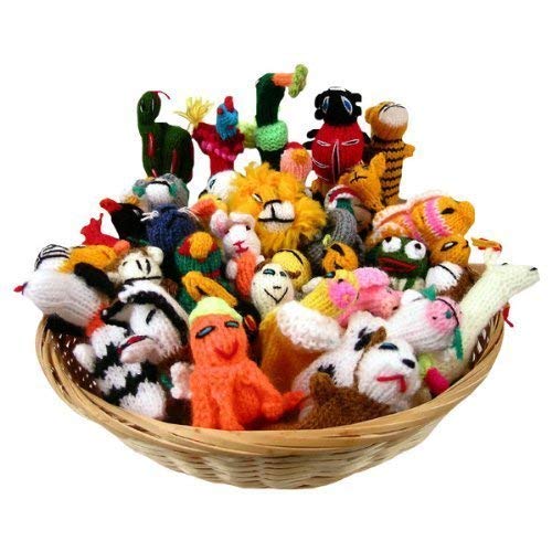 Sanyork Wholesale Finger Puppets Set of 100 Assortment Birds, Animals & Insects